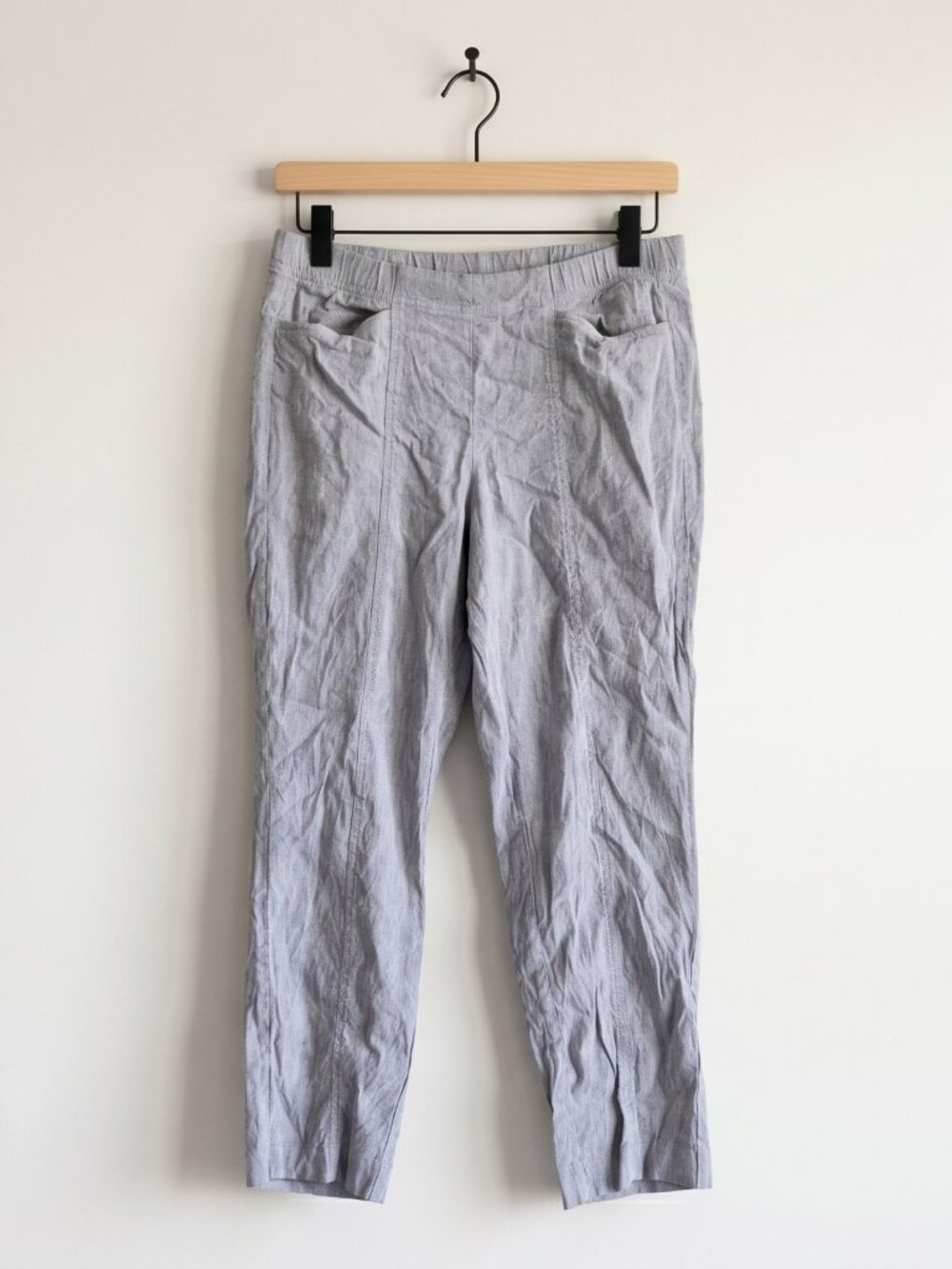 J.Jill Gray Linen Stretch Pull-On Slim Ankle Pants Size XS